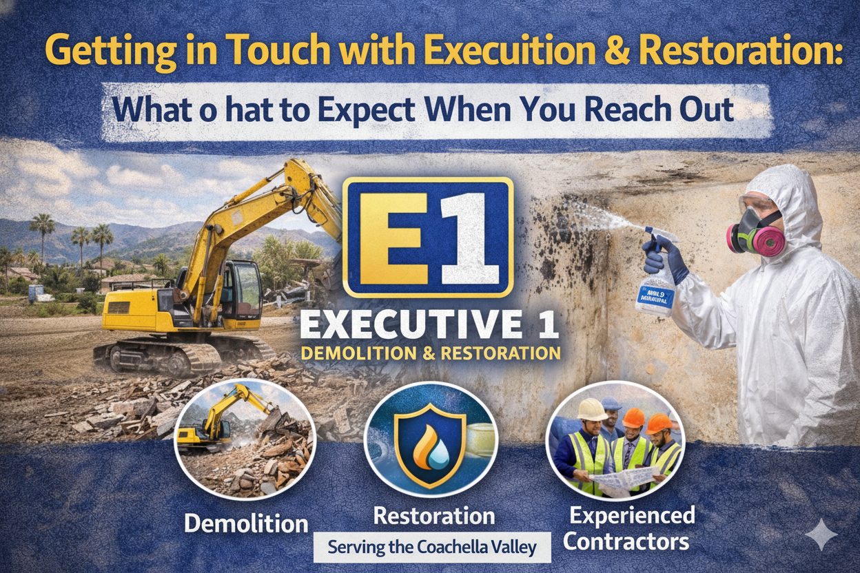 Getting in Touch with Executive 1 Demolition & Restoration: What to Expect When You Reach Out